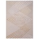 Covor, Tapiso, Crystal, 160 x 220 cm, Efect 3D, Certificare OEKO-TEX, Rezistenta La Pete, Lavabil, Rezistenta UV, Antiderapant, Fir Scurt 8 mm, Dreptunghi, Geometric, Polipropilena, Alb/Bej/Auriu/Crem