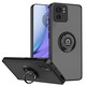 Husa Matte Ring Grip, Compatibil cu Motorola Edge 40 5G, Antisoc Armor, Inel rotativ 360 grade, Magnet suport auto incorporat, Negru