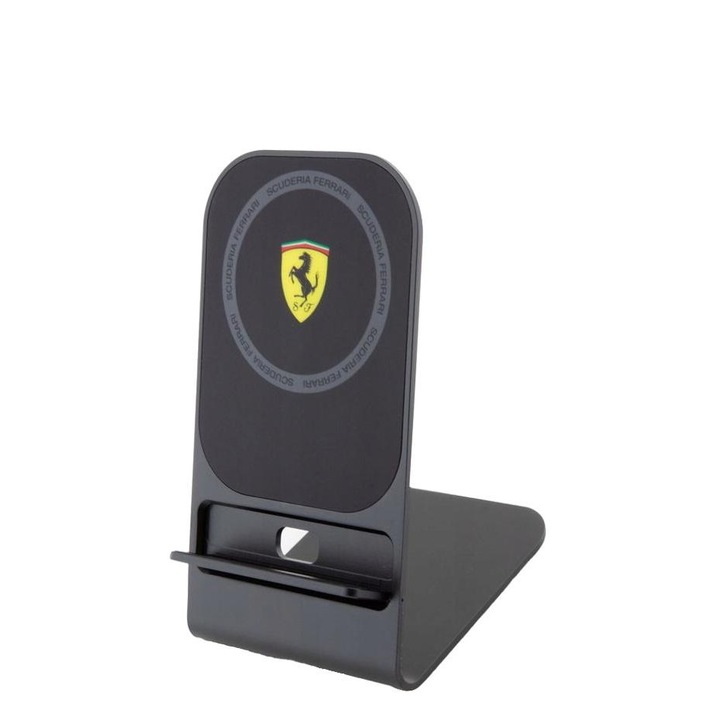 Безжично зарядно, Ferrari, 15W, MagSafe, черно