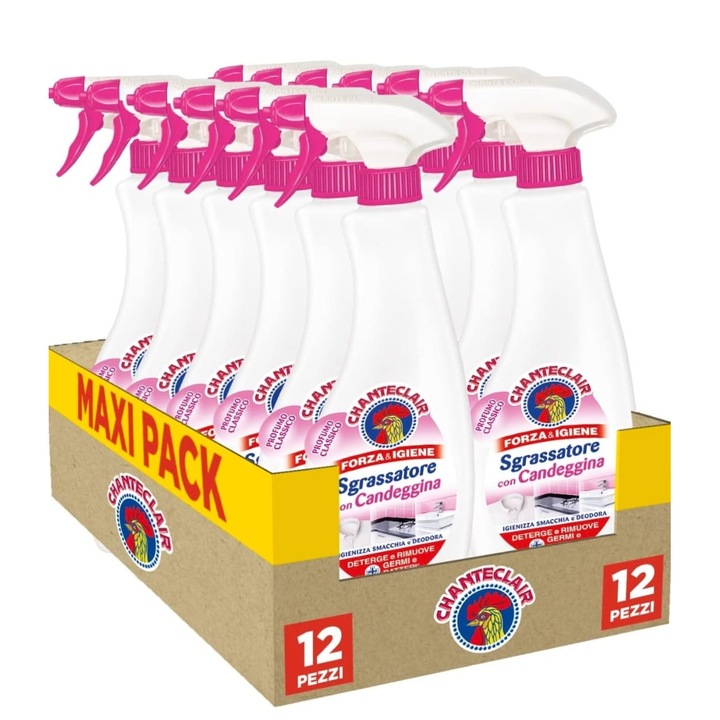 Set 12 buc Degresant igienizat spray Chanteclair cu Clor 625 ml
