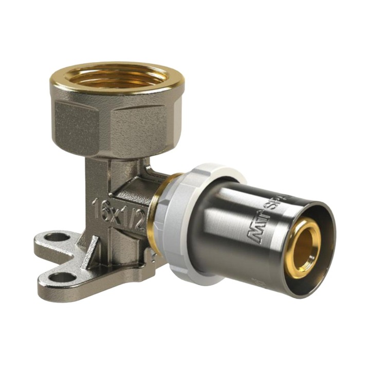 Set 2 x Cot cu Talpa Sertizare, Heko/MT, Alama, Filet Interior, 16 mm x 1/2 inch