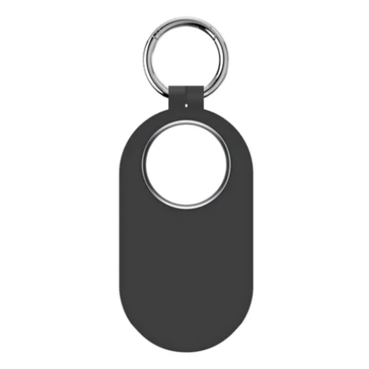 Калъф за тракер, THD, съвместим Samsung Galaxy SmartTag 2, силиконов, черен