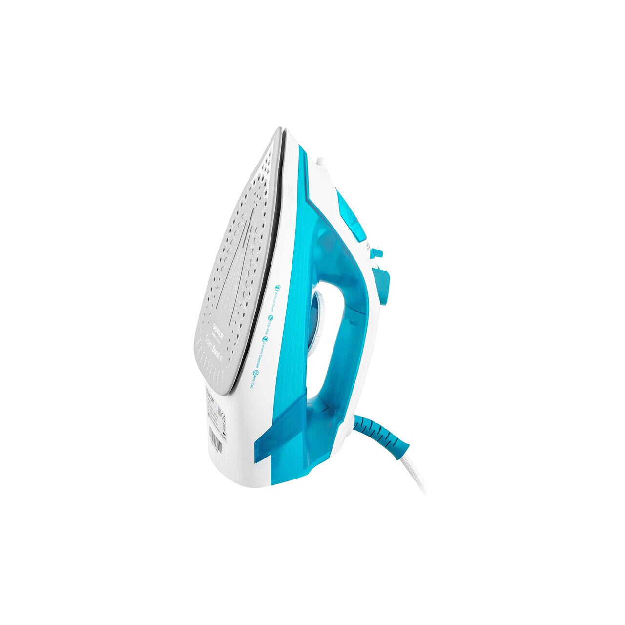 Fier de calcat, talpa ceramica, 2000 W, Abur, functie auto-curatare