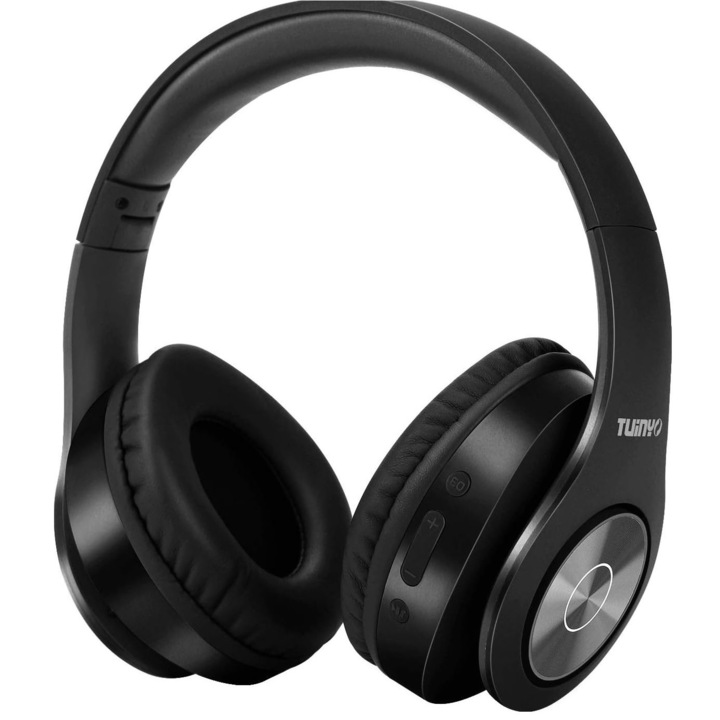 Casti cu fir, Tuinyo, stereo, deep bass, bluetooth, pliabile, microfon incorporat, confort ultra