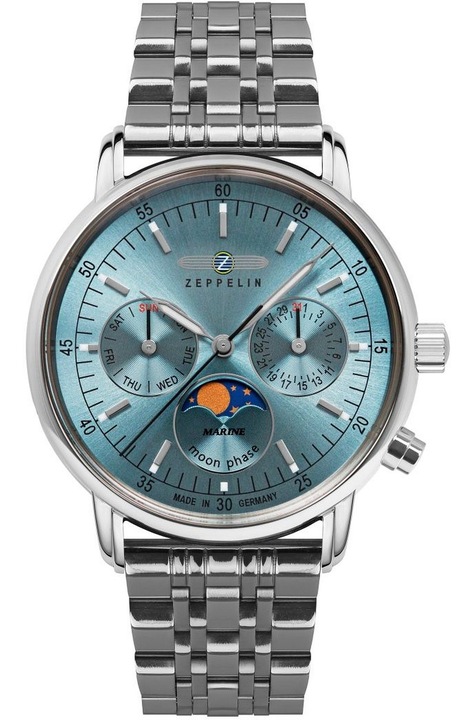 Kvarc karóra nőknek, Zeppelin, Ezüst, 8637M-3