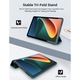 Husa Ultra Slim pentru Samsung Galaxy Tab S10 FE Plus 13.1", Silicon TPU, Smart Cover cu Suport - Verde Marin