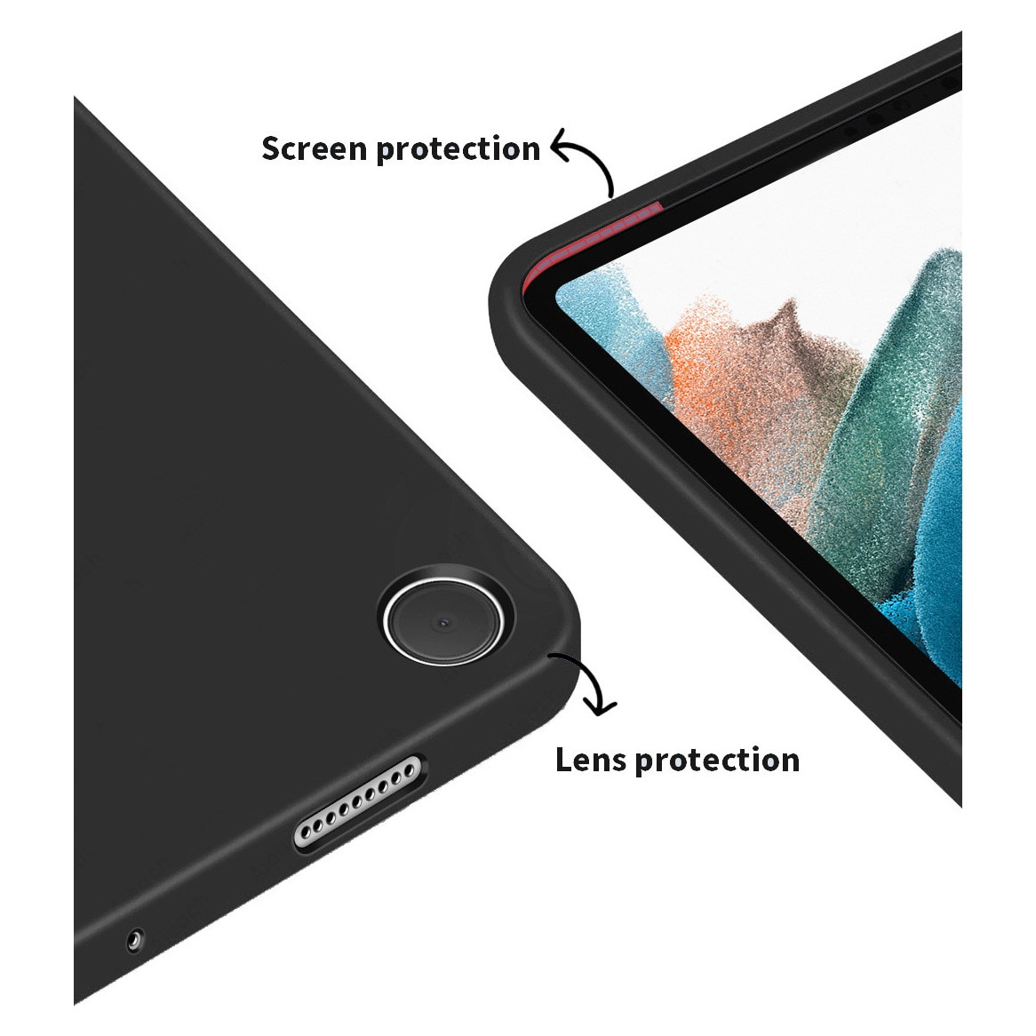Husa Ultra Slim, Revomag, pentru Samsung Galaxy Tab A11+, A9 Plus, 11.0", TPU Smart Cover, Negru