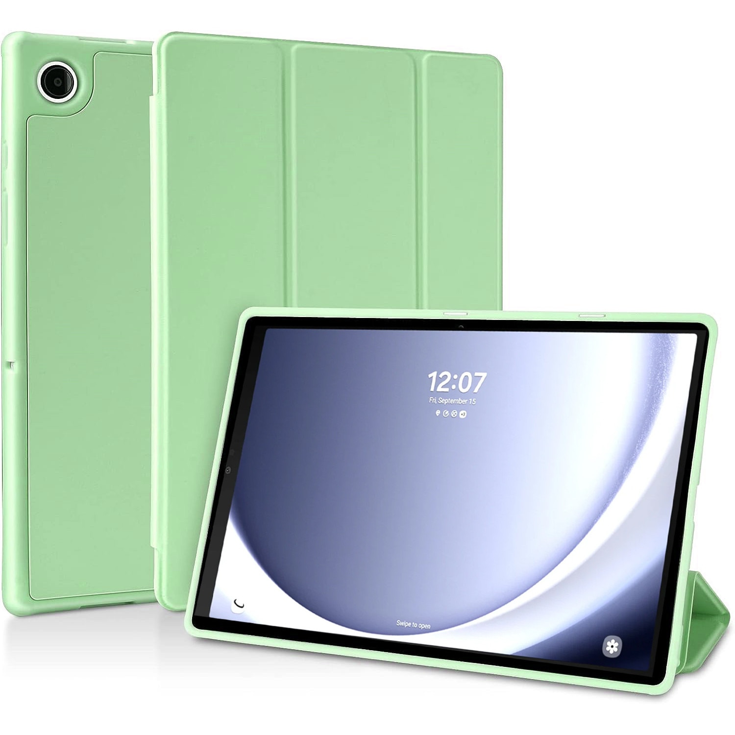 Husa Ultra Slim, Revomag, pentru Samsung Galaxy Tab A9 8.7", TPU Smart Cover, Verde menta
