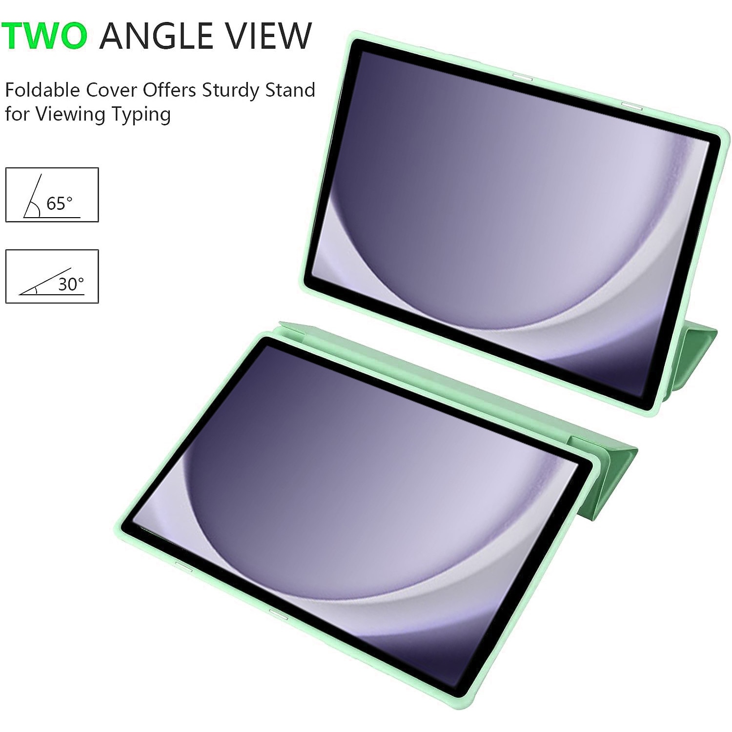 Husa Ultra Slim, Revomag, pentru Samsung Galaxy Tab A9 8.7", TPU Smart Cover, Verde menta