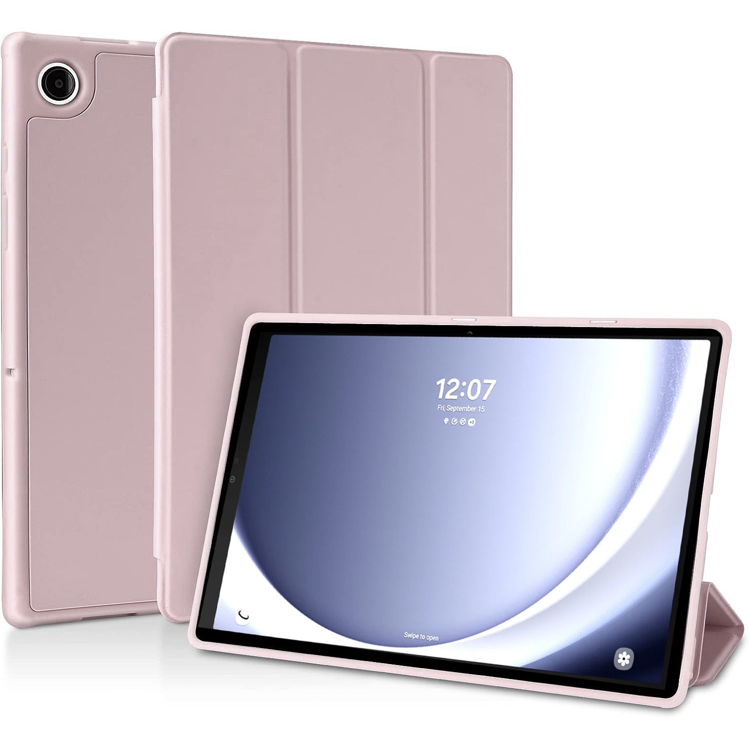 Husa Ultra Slim, Revomag, pentru Samsung Galaxy Tab A11 / A9 8.7", TPU Smart Cover, Roz