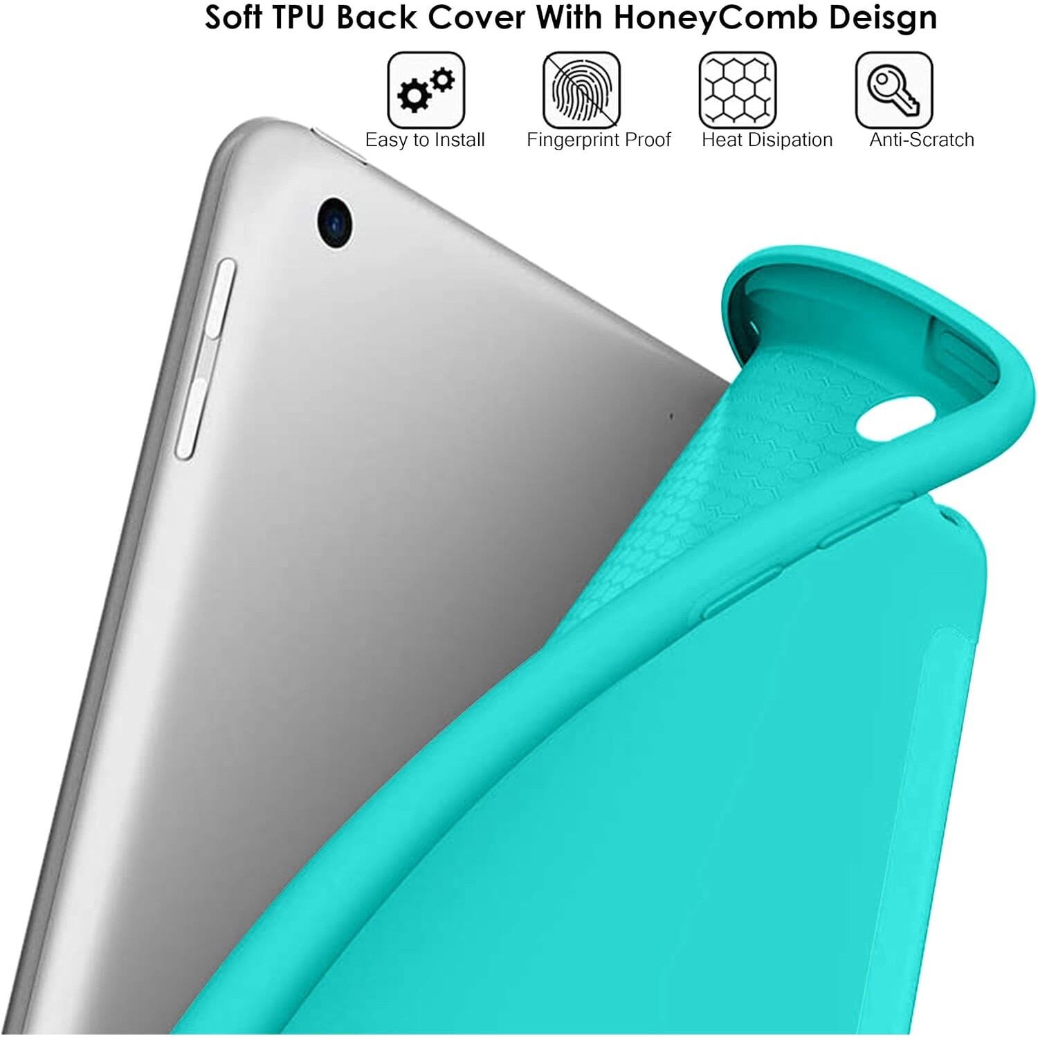 Husa Slim Sigloo, Smart Cover, Trifold, pentru tableta Xiaomi RedMI Pad 10.6, 10.6 inch, din Silicon, protectie 360, model Light Blue