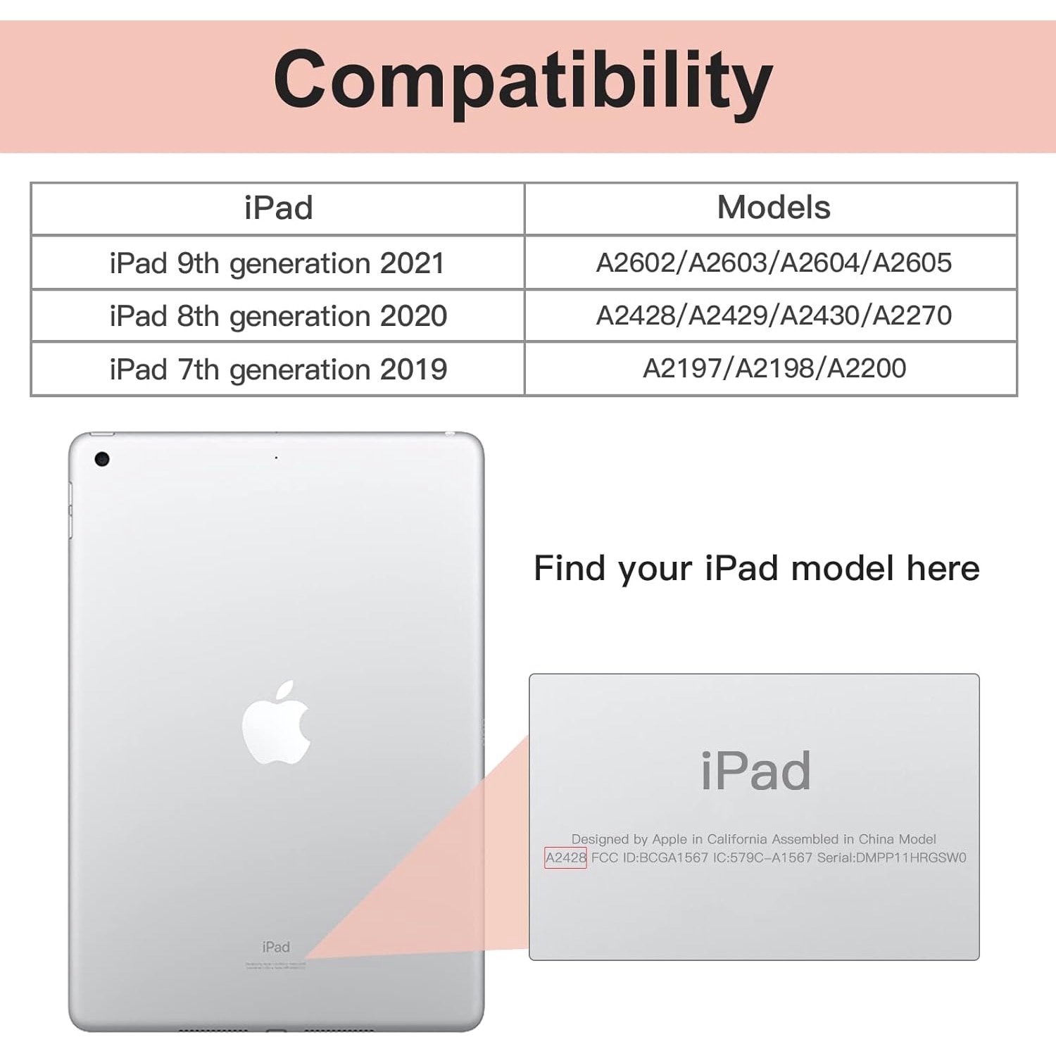 Husa premium pentru tableta Ipad 7 / 8 / 9 10.2", Sigloo, interior de piele sintetica, cu suport Smart Pen, spatele din policarbonat, rezistent la socuri, Black
