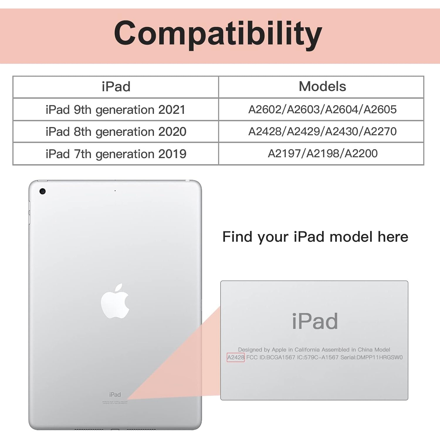 Husa premium pentru tableta Ipad 7 / 8 / 9 10.2", Sigloo, interior de piele sintetica, cu suport Smart Pen, spatele din policarbonat, rezistent la socuri, Black