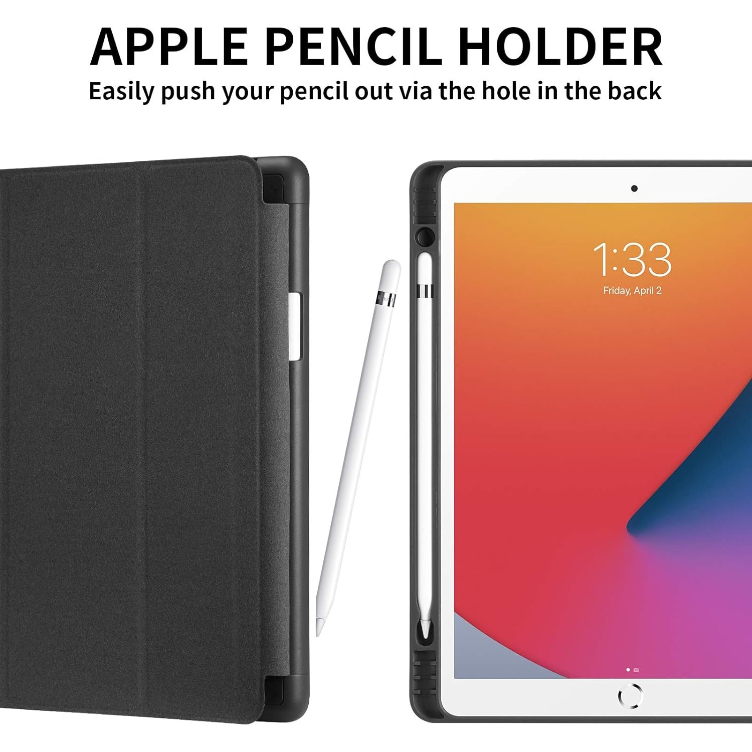 Husa premium pentru tableta Samsung Galaxy Tab S6 Lite Model P610/P613/P615/P619, Sigloo, interior de piele sintetica, cu suport Smart Pen, spatele din policarbonat, rezistent la socuri, Black