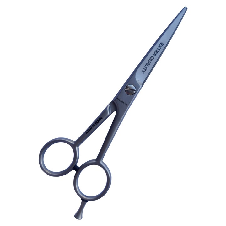 Foarfeca tuns profesionala, extra, argintie, Metal Needs® pentru saloane frizerie si coafor