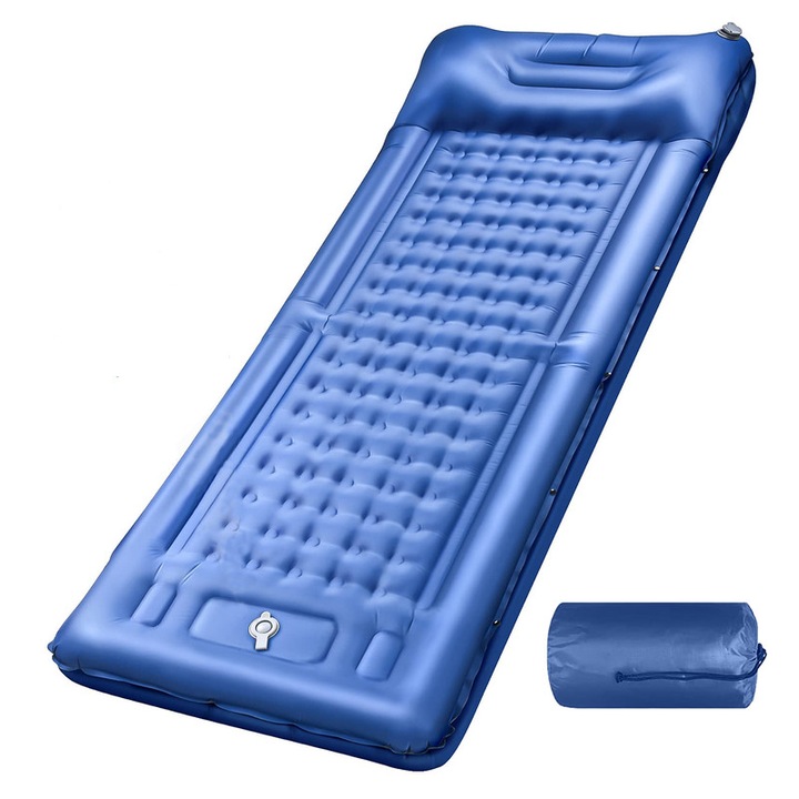 Kempingmatrac, Nylon/TPU, 196x72cm, Kék