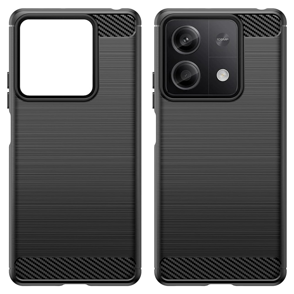 Husa pentru Xiaomi Redmi Note 13 5G - Techsuit Carbon Silicon - Negru