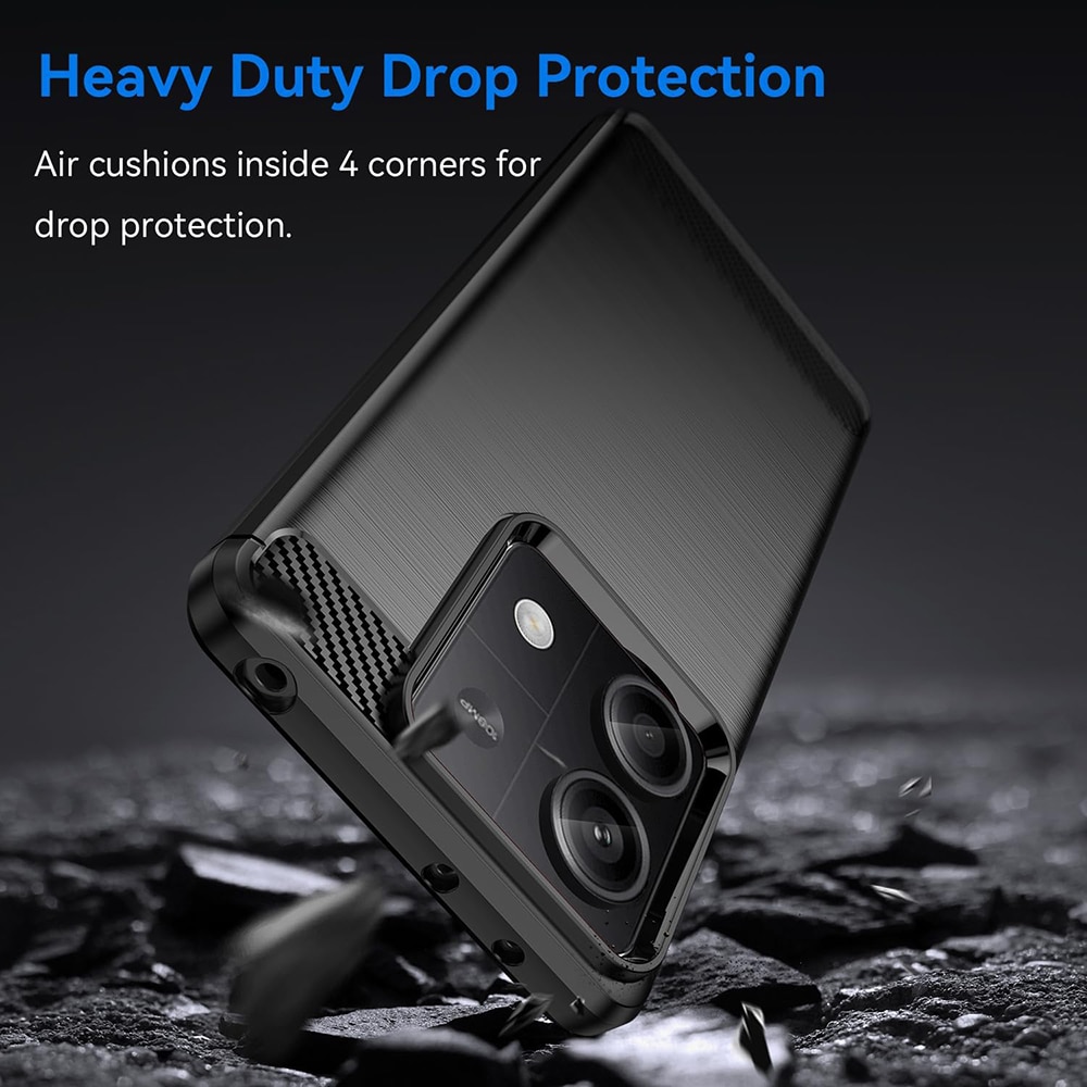 Husa pentru Xiaomi Redmi Note 13 5G - Techsuit Carbon Silicon - Negru
