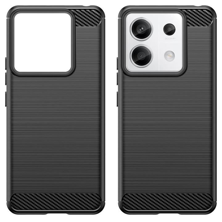 Калъф за Xiaomi Redmi 13C 4G / 13C 5G / Poco M6 / C65, Techsuit Carbon Silicone, черен