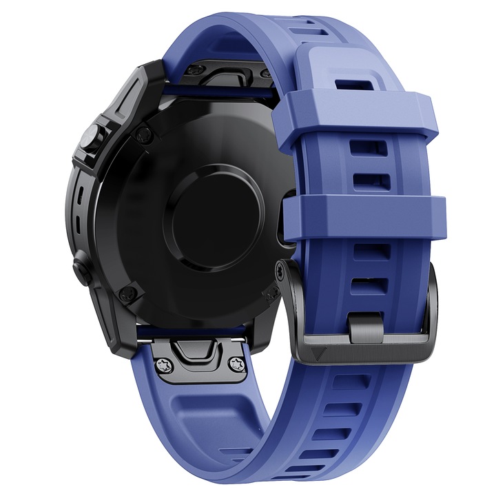 Силиконова каишка Smart Pulse Premium за Garmin Fenix 7 X / 6Х/ 6Х Sapphire/6X Pro Solar GPS Watch 26mm QuickFit, Тъмно синя