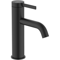 Baterie lavoar Roca Ona, corp neted, ventil click-clack si racorduri flexibile, Cold Start, negru mat