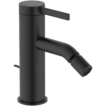 Baterie bideu Roca Ona, ventil pop-up, racord 3/8, monocomanda, negru mat