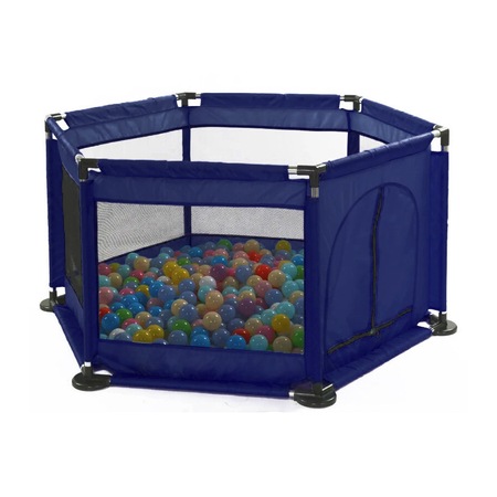 Gyerek járóka, védőhálóval és cipzáras ajtóval ellátott ...