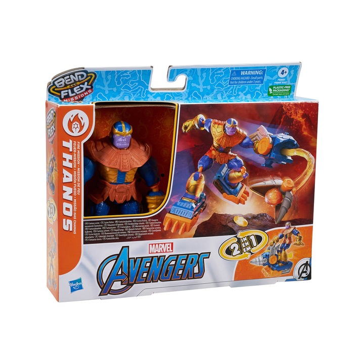 Фигурка Bend and Flex Marvel Avengers 2 в 1 - Танос, 15 см