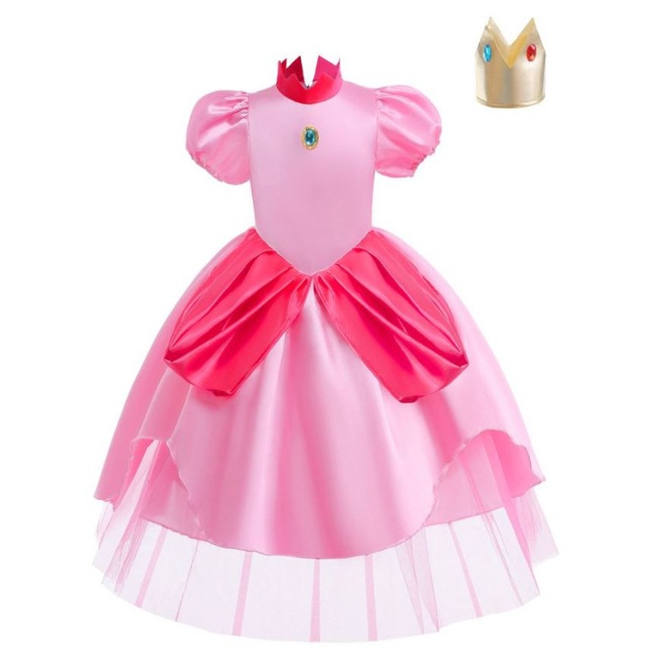 Rochie Printesa Peach Disney, THK®, Roz - 150 cm