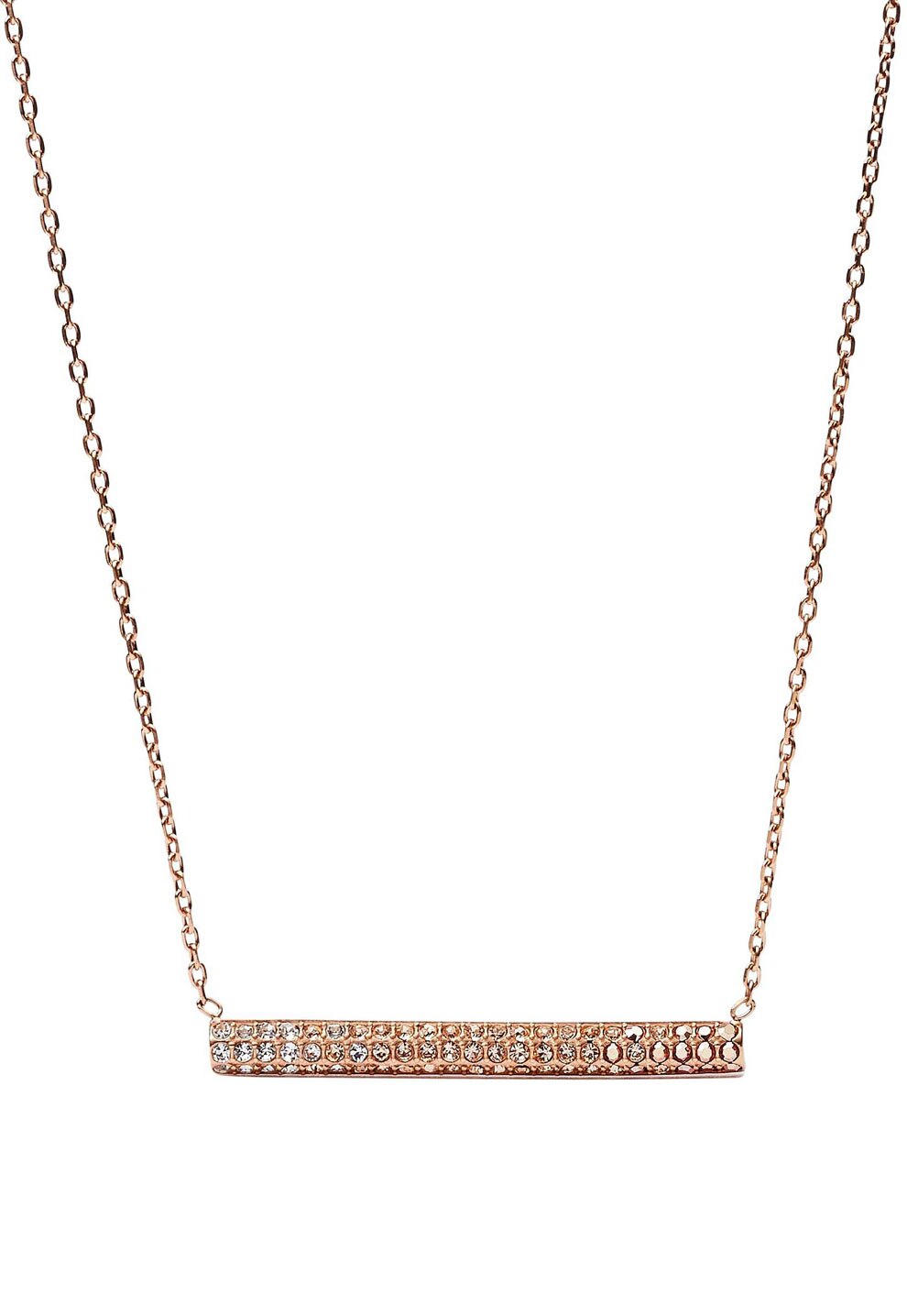 Fossil Colier auriu rose cu cristale