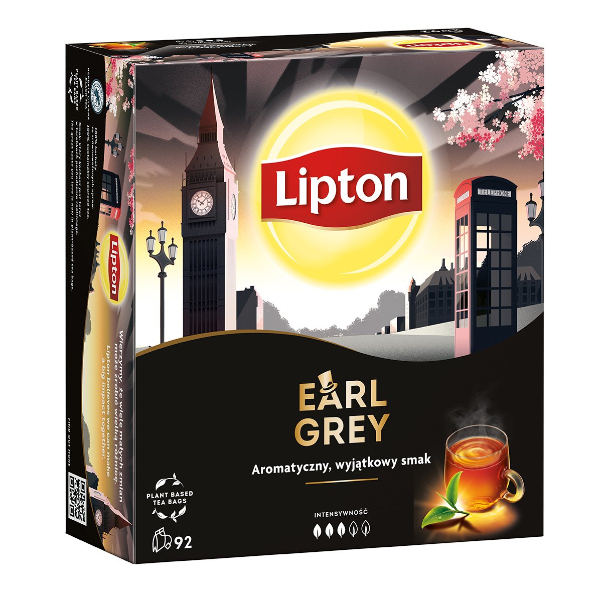 Чай Lipton Earl Grey Classic, Черен чай, 92 пакетчета чай - eMAG.bg