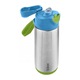 Termos cu cioc de silicon B.Box, 500 ml, +12 luni, albastru + verde
