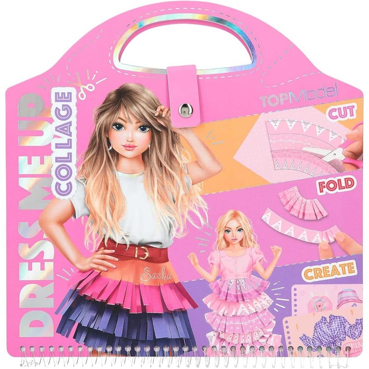 Книжка за оцветяване с 20 страници TOPModel Dress Up Collage Book, Depesche