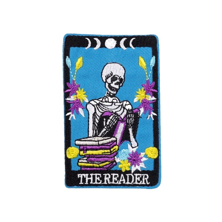 Petic textil brodat The Reader Tarot Card Fortune Telling Carti tarot 9x5.7 cm
