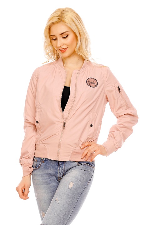 Alkalmi kabát, zsebekkel az ujjakon, Rózsaszín