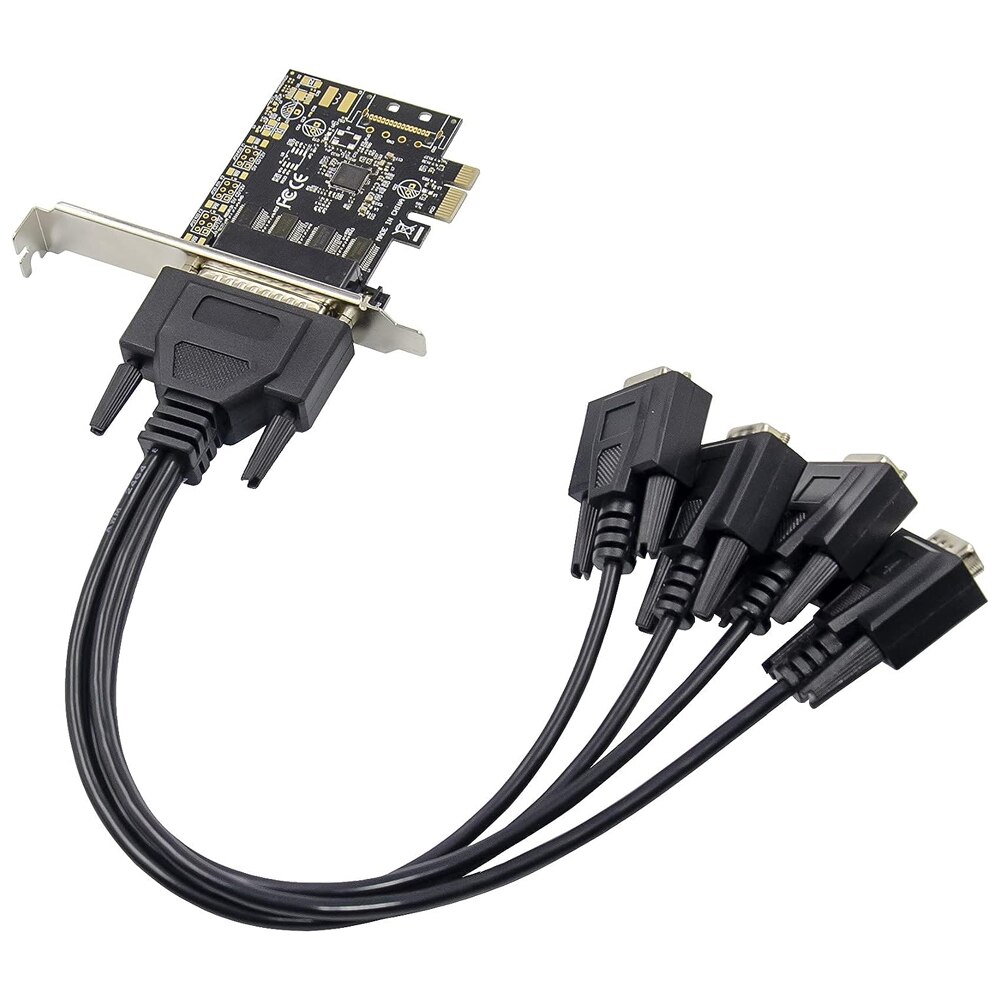 Контролер Delphi, PCIE x1, Serial port, Нископрофилен, 4 Порта eMAG.bg