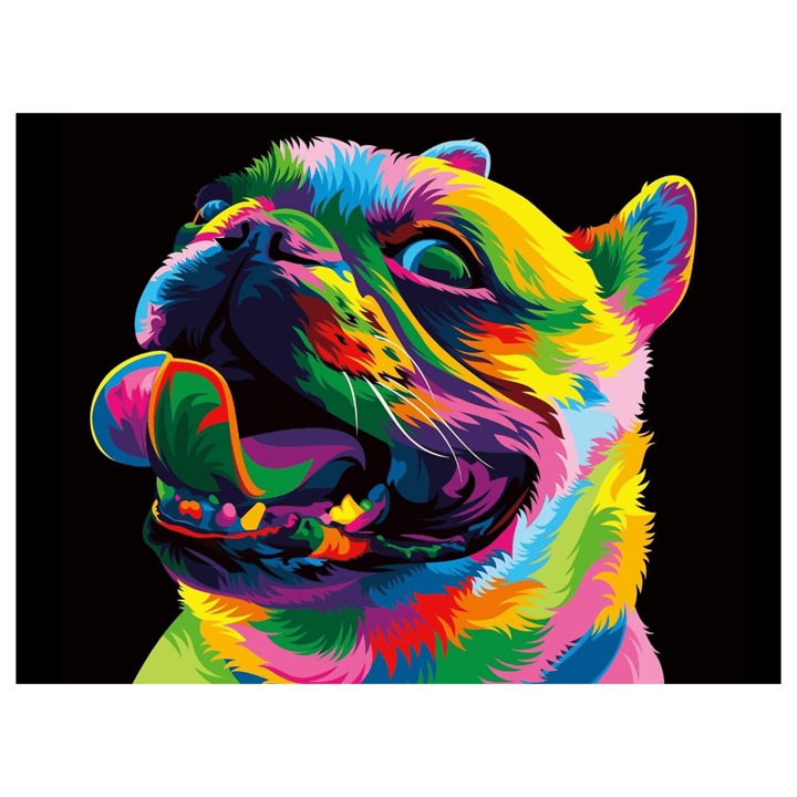 Mozaic cu diamante - tapiterie Rila Crafts, 30x40cm, Pug dog