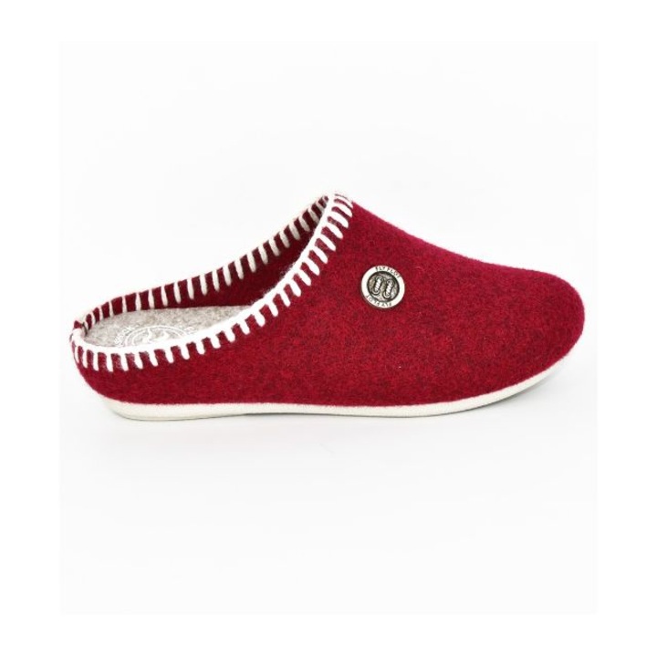 Papuci de casa, lana, Fly Flot, 0247, Visiniu, 36