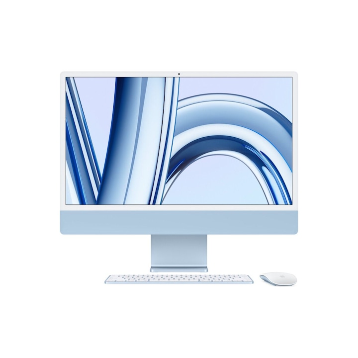 Apple iMac 24" Retina 4,5K asztali számítógép, Apple 8 core CPU, 8GB, 256GB SSD, Apple 8 core GPU, macOS, Magyar billentyűzet, Kék - 2023