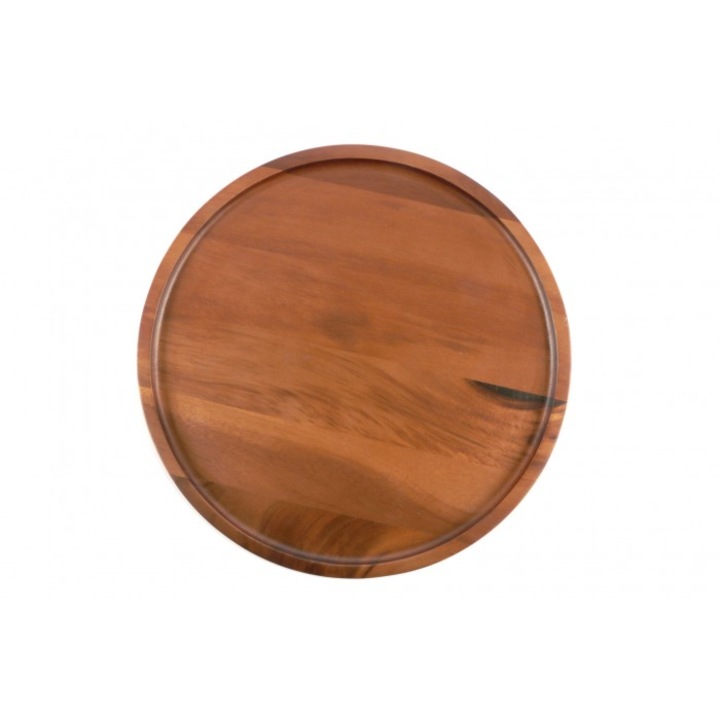 Platou servire pizza CULINARO ALAS, din lemn acacia, D32xh2cm, Table Theatre