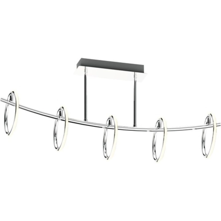 Mennyezeti lámpa integrált LED Planet 5x6W 1800 lumen, króm