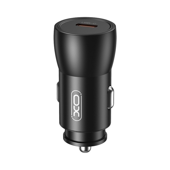 Зарядно за кола XO CC57 черно 25W TypeC PD (безжично), универсално, компактен дизайн, множество защити