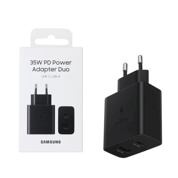 Incarcator Priza Type-C/USB, PD 35W, QC 3.0 15W, K6, Black Blister Packing