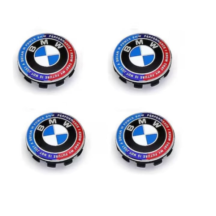 Set 4 Capace Roti Compatibile cu Jante BMW dimensiunea 68MM, editie ...