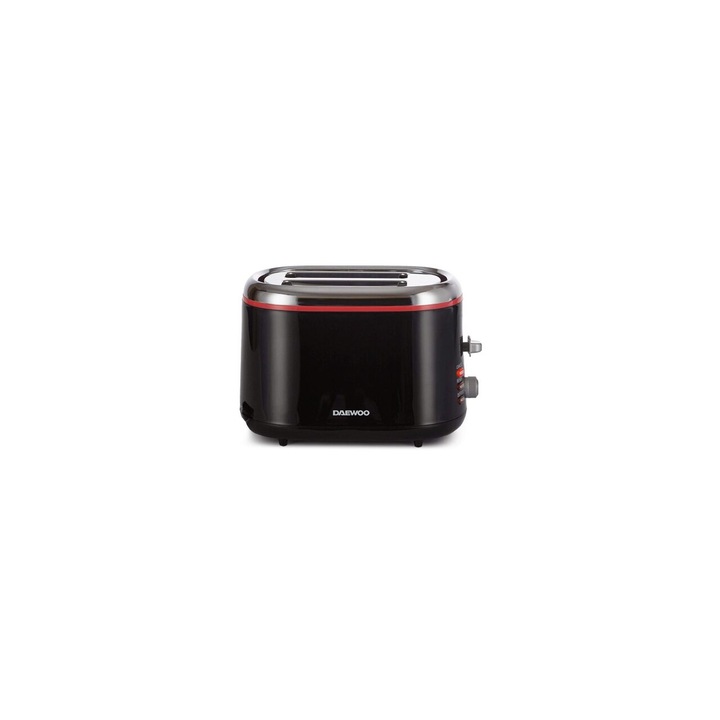 Тостер със 7 степени на запичане, 2 филийки, 900 W, черен