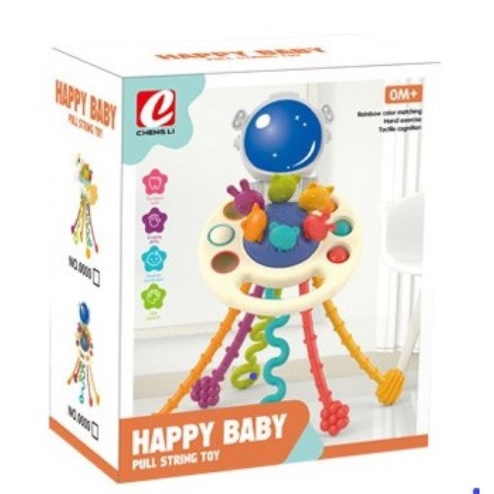 Jucarie Montessori, senzoriala, caracatita silicon pentru dexteritate utila si celor cu autism 0+