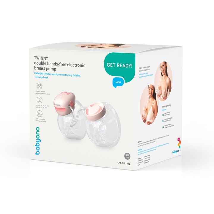 Двойна хендсфри електрическа помпа за кърма Twinny, Babyono