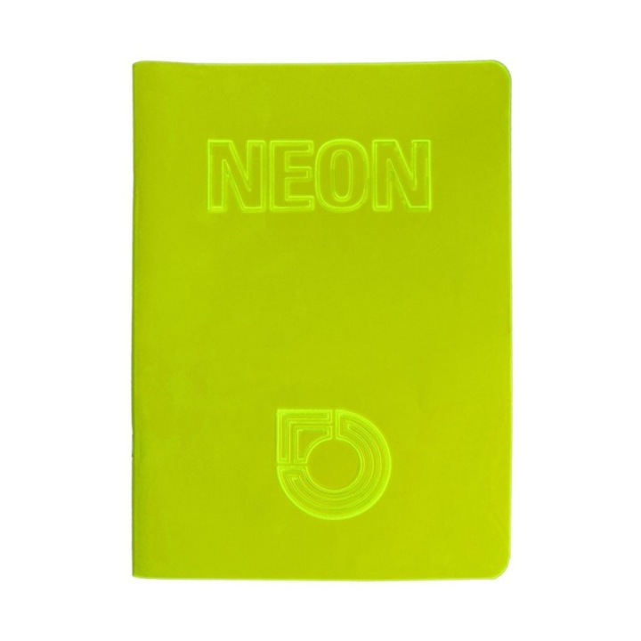 Set 2 x Caiet A5 Dictando, 42 File, 80 g, Coperta Neon PP, Varianta 3