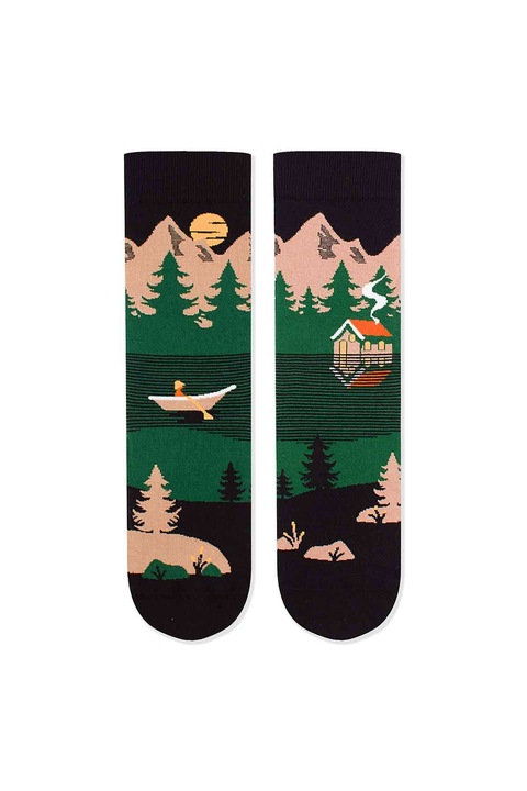 Sosete bumbac Arty Socks Peisaj Montan Verde