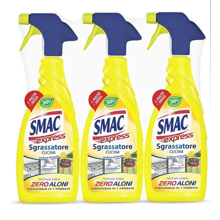 Pachet 3 bucati Degresant bucatarie Smac express limone zero aloni (vapo) 650 ml